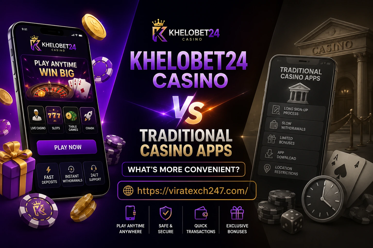 Khelobet24 Casino vs Traditional Casino Apps: What’s More Convenient?